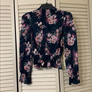 Long sleeve turtle neck blouse